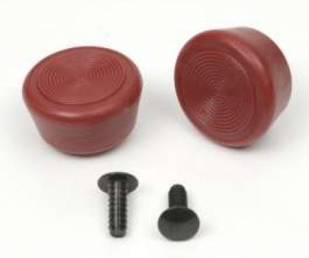Camaro Window Crank Handle Knobs, Door Or Quarter, Red, 1968