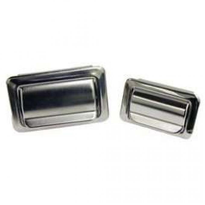 Camaro Ashtray Assembly With Smooth Lid & Insert, Rear Armrest, GM, 1968-1974