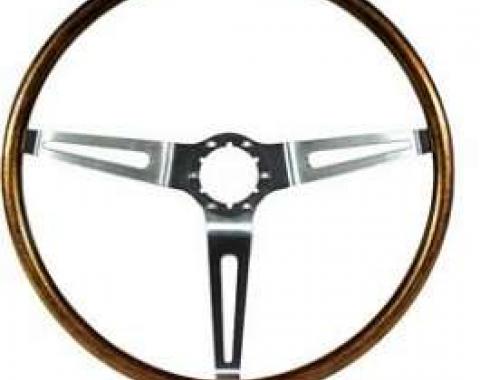 Camaro Deluxe Wood Steering Wheel, Walnut, 1967-1968