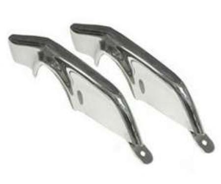 Camaro Front Bumper Guards, Chrome, Deluxe, With Mounting Brackets & Rubber Inserts, 1967-1968