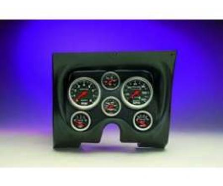 Camaro Instrument Cluster Panel, Black Textured Finish, With Sport-Comp Series AutoMeter Gauges, 1967-1968