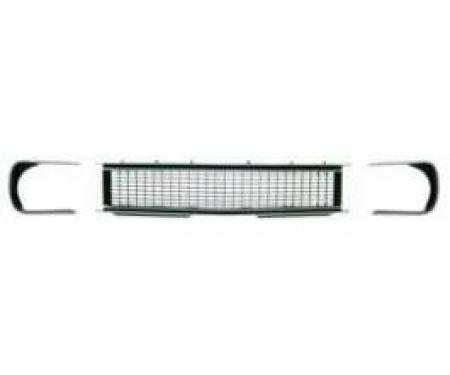 Camaro Grille Kit, Black, Rally Sport (RS), 1967-1968