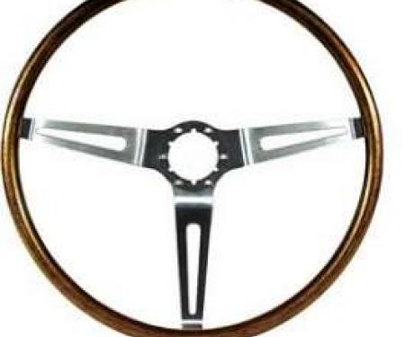 Camaro Deluxe Wood Steering Wheel, Walnut, 1967-1968