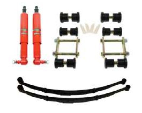 Camaro 3 Drop Leaf Spring Kit, Detroit Speed, for Mono Leaf Shock Plates, 1967-1969