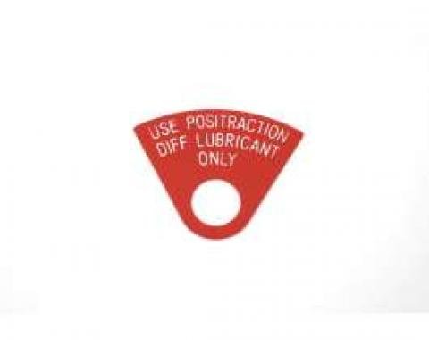 Camaro Positraction Differential Lubricant Tag, 1968-1969