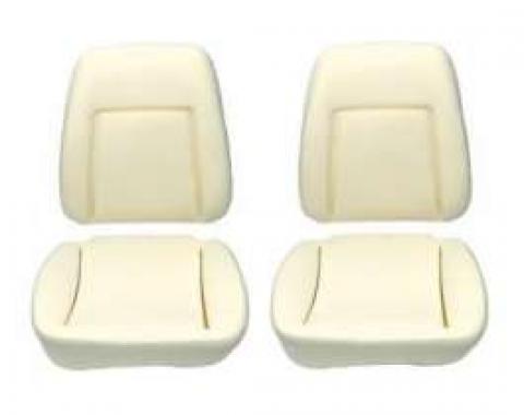 Camaro Bucket Seat Foam Cushions, With Reinforcing Wire, Deluxe Interior, 1969