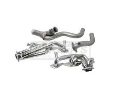 Camaro LT-1 BBK Single-Cat Shorty 1-5/8 Silver Ceramic Exhaust Header Kit With Y-Pipe, 1994-1995