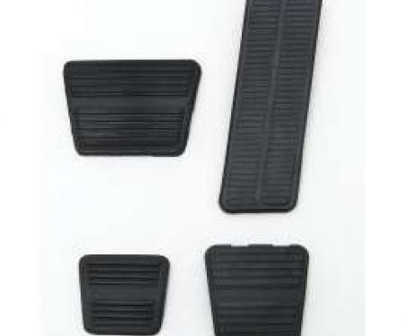 Camaro Pedal Pad Kit, Gas, Brake, Parking Brake & Clutch, For Cars With Manual Transmission & Disc Brakes, 1972-1981