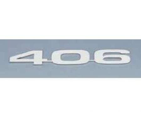 Camaro Hood Emblems, 406, Stainless Steel, 1967-1969