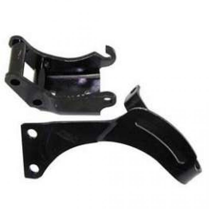 Camaro Power Steering Pump Cradle Bracket & Rear Brace Set,302 & 350ci, 1967-1968