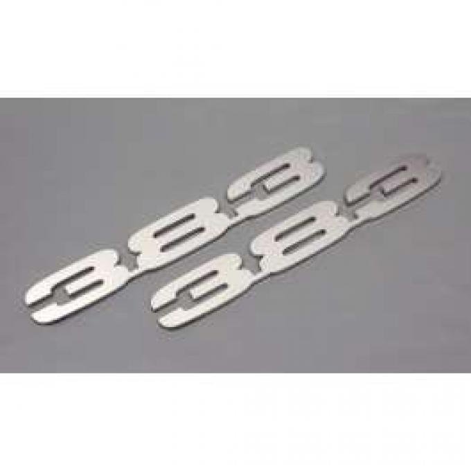 Camaro Hood Emblems, 383, Stainless Steel, 1967-1969