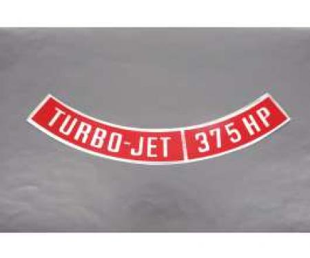 Camaro Air Cleaner Decal, Turbo-Jet 375 HP, 1967-1969