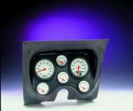 Camaro Instrument Cluster Panel, Black Textured Finish, With Phantom Series AutoMeter Gauges, 1967-1968