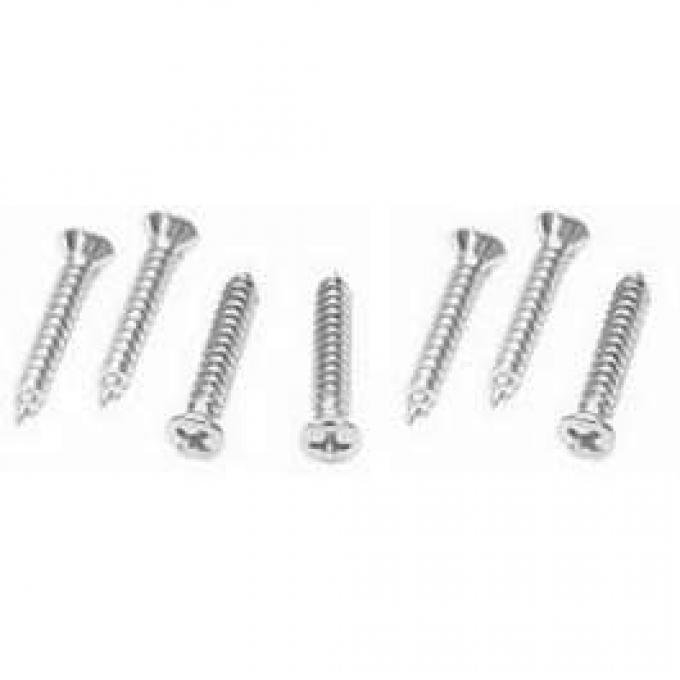 Camaro Seat Back Trim Screw Set, Fold Down, Rear, 1967-1969