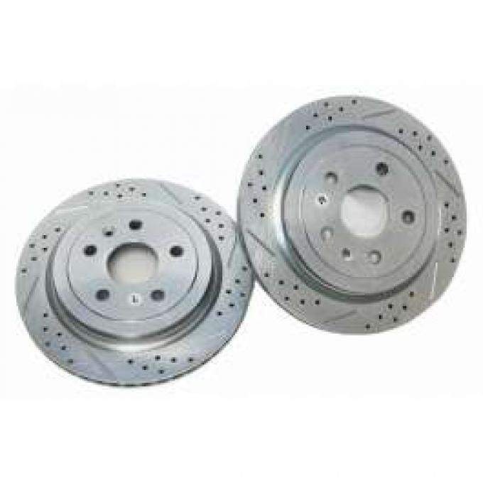 Camaro Rotor, Baer Sport, Slotted, Crossdrilled, Zinc Plated ,Rear, Base Model, 2010-2013