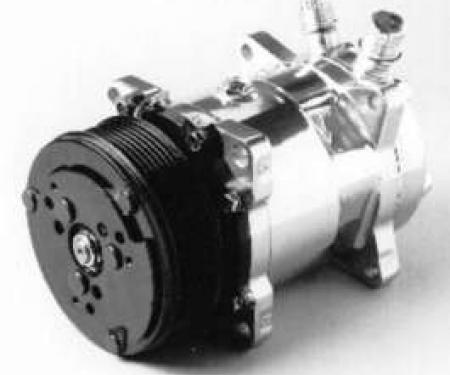 Camaro Air Conditioning Compressor, Chrome, Sanden 508/134A, 1967-1981