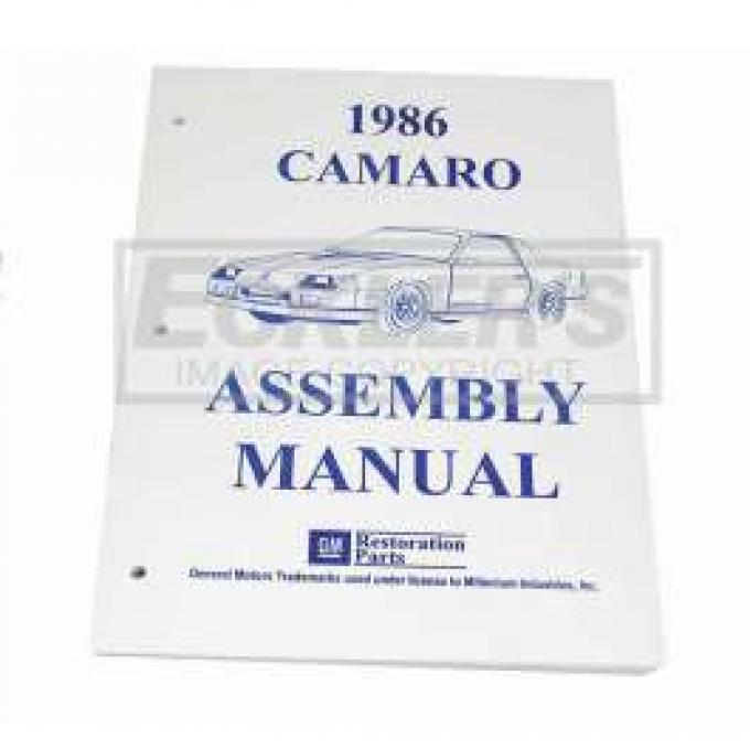 Camaro Factory Assembly Manual, 1986