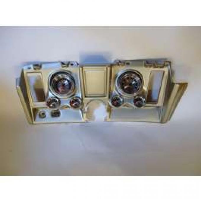 Camaro Instrument Cluster Panel, Brushed Aluminum Finish, With American Muscle Series AutoMeter Gauges, 1969