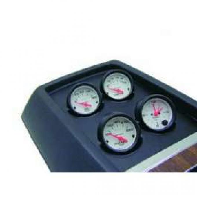 Camaro Console Gauge Pod Kit, Phantom Series, Oil Pressure, Voltmeter, Water Temperature & Clock, AutoMeter, 1968-1969