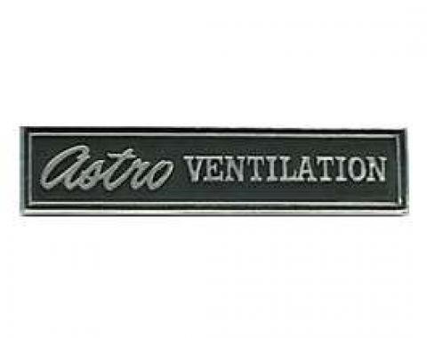 Camaro Dash Nameplate, Astro Ventilation, Left, 1969-1970