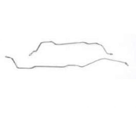 Camaro Brake Line Set, Rear Axle, Steel, Multi-Leaf Spring,1968