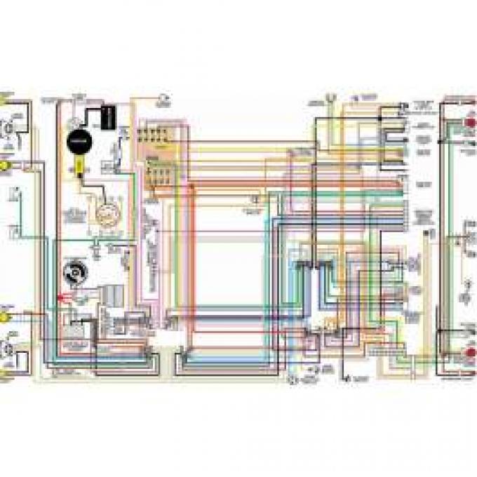 Camaro Color Laminated Wiring Diagram, 1970-1971