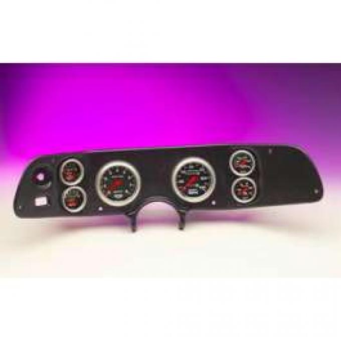 Camaro Dash Panel, With 6 AutoMeter Sport Comp II Gauges, Black, 1970-1978
