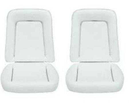 Camaro Bucket Seat Foam Cushions, Without Reinforcing Wire, Deluxe Interior, 1967 & Standard Interior, 1969