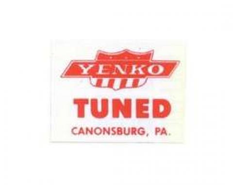 Camaro Window Decal, Yenko Tuned, 1967-1969