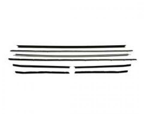 Camaro Coupe Window Felt Kit, Round Inner & Outer Stainless Steel Beads, Standard & RS Or With Optional Exterior Trim, 1968