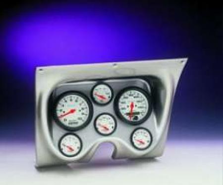 Camaro Instrument Cluster Panel, Brushed Aluminum Finish, With Phantom Series AutoMeter Gauges, 1967-1968