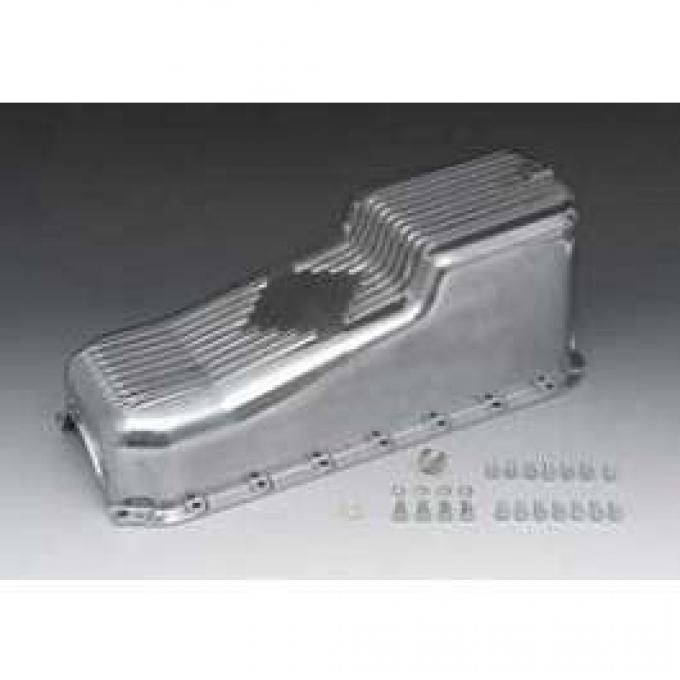 Camaro Engine Oil Pan, Small Block, Polished Cast Aluminum,1970-1979