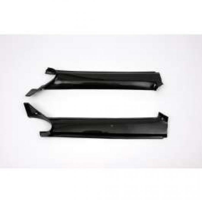 F-Body Pillar Post Moldings, Inner, Black, Convertible, 1967