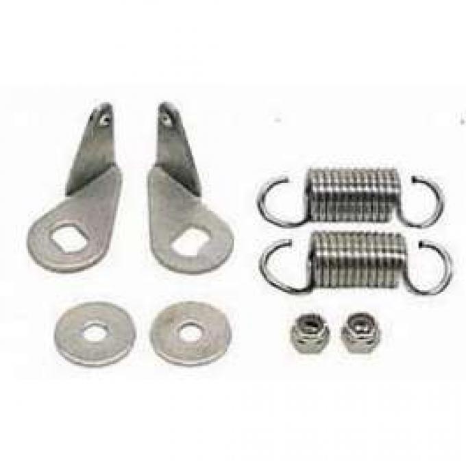 Camaro Headlight Door Bellcrank Over-Center Bracket & Spring Set, Rally Sport (RS), 1968
