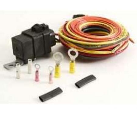 Camaro Single Electric Fan Wiring Harness Kit, Without Thermo Switch, Be Cool, 1967-1969