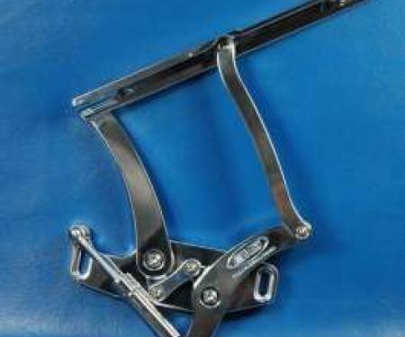 Camaro Billet Aluminum Hood Hinges, Polished Finish, 1967-1969