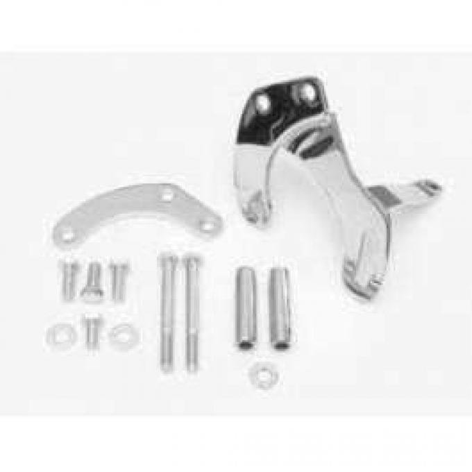 Camaro Power Steering Pump Bracket Kit, Small Block, Chrome, 1967-1968