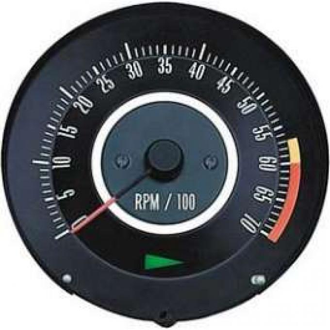 Camaro Tachometer, 6000 RPM Redline, 1967