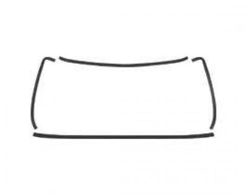 Camaro Rear Glass Moldings, Black, 1976-1981