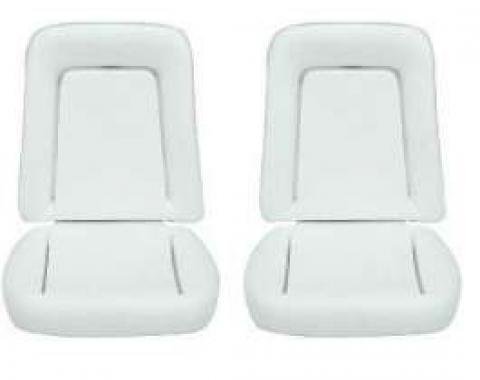 Camaro Bucket Seat Foam Cushions, Without Reinforcing Wire, Deluxe Interior, 1967 & Standard Interior, 1969