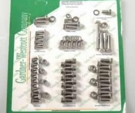 Camaro Engine Bolt Kit, Small Block, Stainless Steel, For Cars With Exhaust Headers, 1967-1969