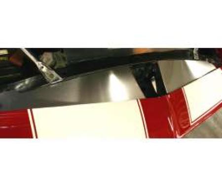 Camaro Core Support Filler Panel, 2 Piece, Black Anodized, 1967-1969