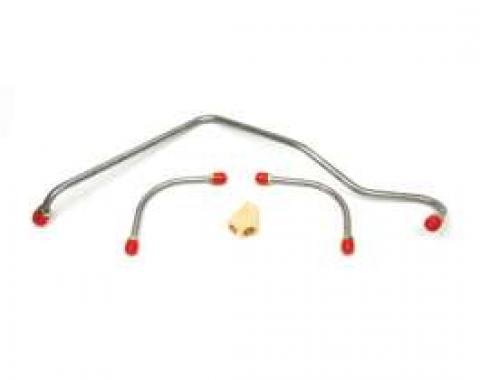 Camaro Fuel Line Set, Fuel Pump To Holley Carburetor, Steel, Z28, 3/8