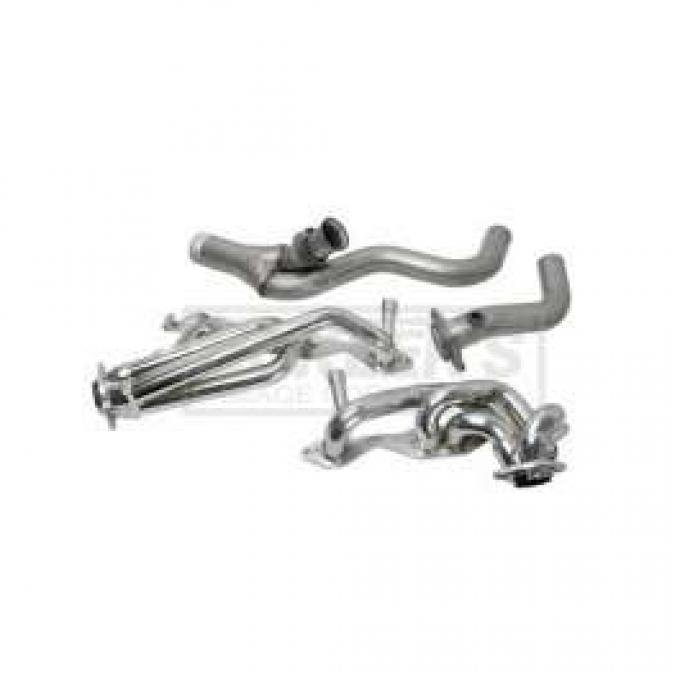 Camaro LT-1 BBK Single-Cat Shorty 1-5/8 Silver Ceramic Exhaust Header Kit With Y-Pipe, 1994-1995