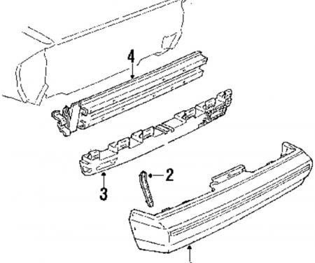 Camaro Rear Bumper Impact Absorber, 1985-1992