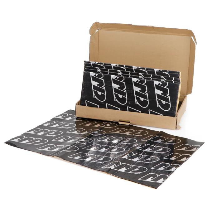 AMD SilentDrive Pro Mat Sound Deadener Kit, Black Silver, Box of 10 Sheets, 43 Square Feet 403-1000-825B