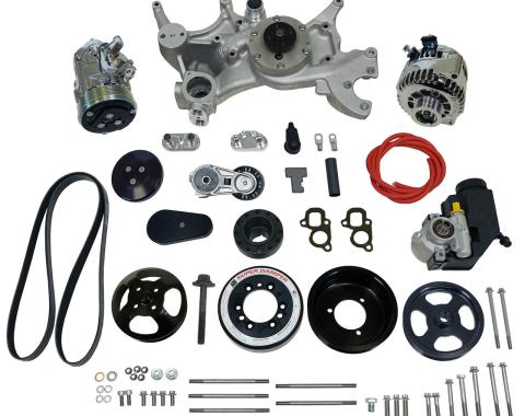 Vintage Air Front Runner™ Drive System GM LT1 Dry-Sump Black/Chrome with Power Steering 175051