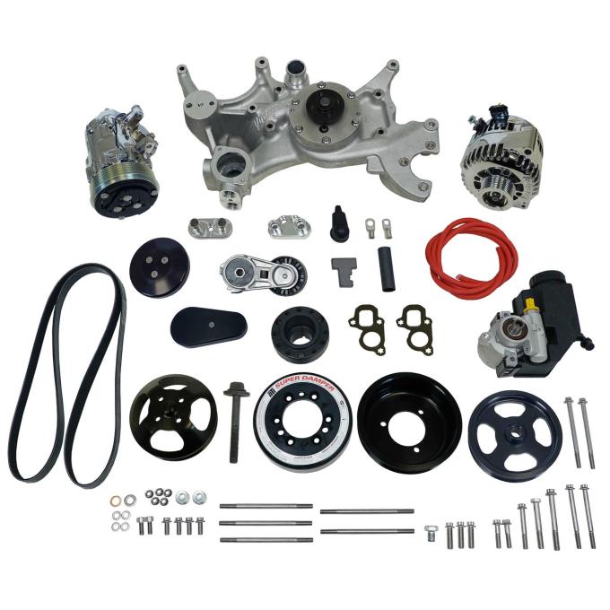 Vintage Air Front Runner™ Drive System GM LT1 Dry-Sump Black/Chrome with Power Steering 175051