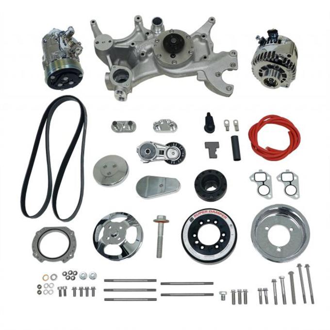 Vintage Air Front Runner™ Drive System GM LS Wet-Sump Chrome/Polished without Power Steering 175024