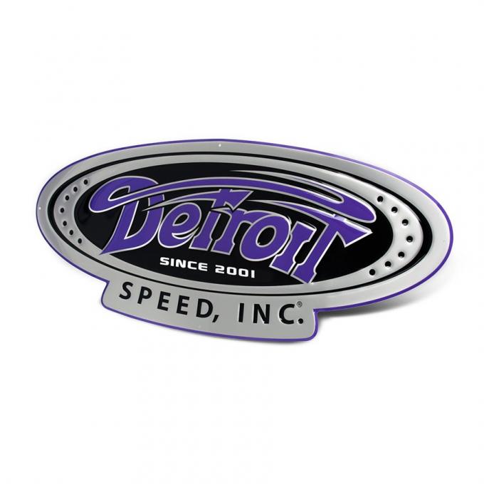 Detroit Speed Since 2001 Logo Embossed 3 Garage Sign 999101